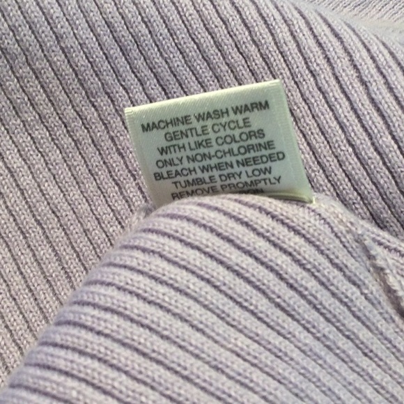 Van Heusen Lilac Button Sweater Cardigan Ruffles - Picture 6 of 6